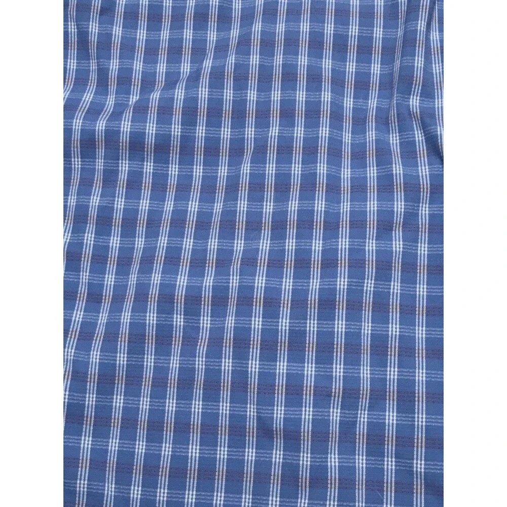 Tommy Bahama Blue Plaid Nylon Bermuda Chino Shorts 34